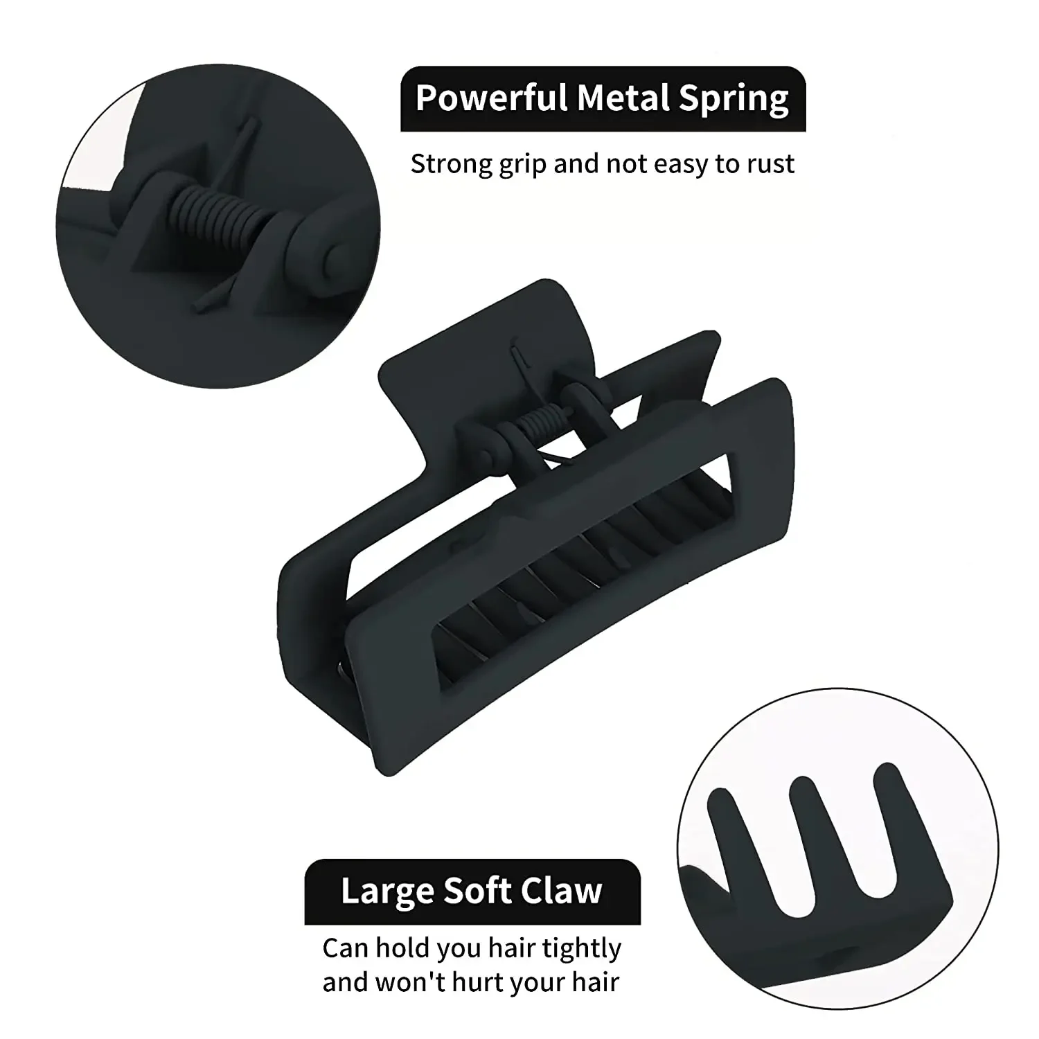 4Pcs/Set Women Girls Claw Clips Coffee Black Hair Claw Nonslip Crab Hairpins Barrette Fashion Hair Accessories Gifts thumbnail 5