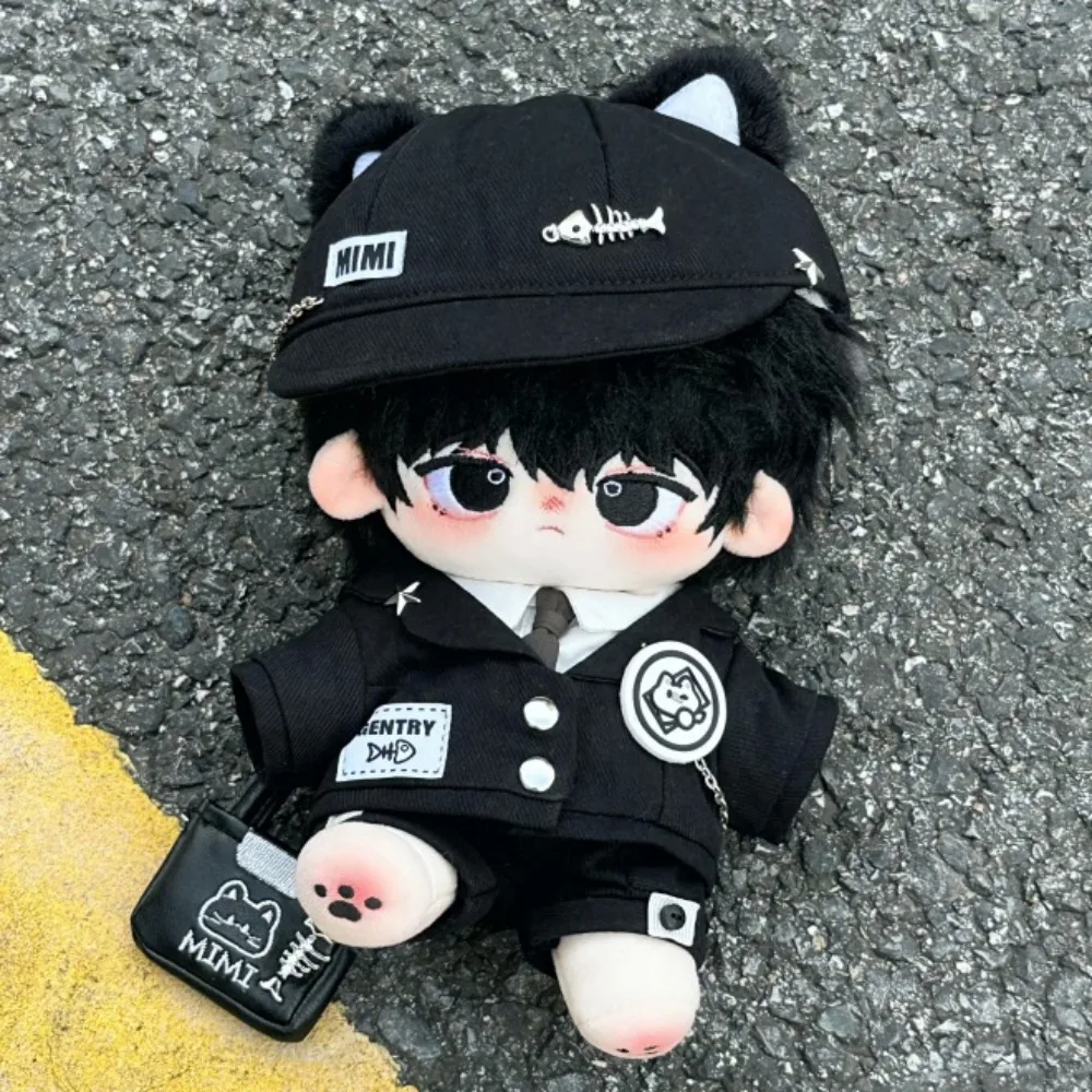 20cm Cotton Doll Clothes Plush Doll DIY Clothing Cat Ear Uniform Hoodie Cool Jacket No Attribute Dolls Accessories thumbnail 4