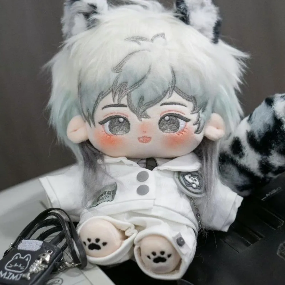 20cm Cotton Doll Clothes Plush Doll DIY Clothing Cat Ear Uniform Hoodie Cool Jacket No Attribute Dolls Accessories thumbnail 3