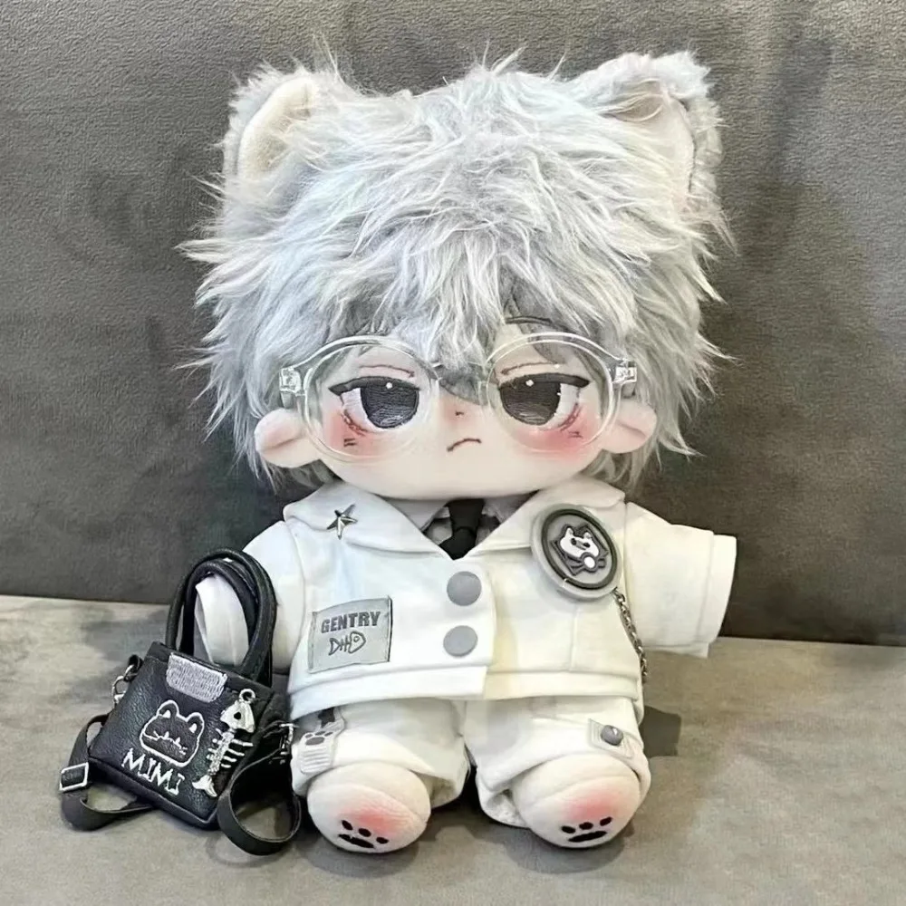 20cm Cotton Doll Clothes Plush Doll DIY Clothing Cat Ear Uniform Hoodie Cool Jacket No Attribute Dolls Accessories thumbnail 2