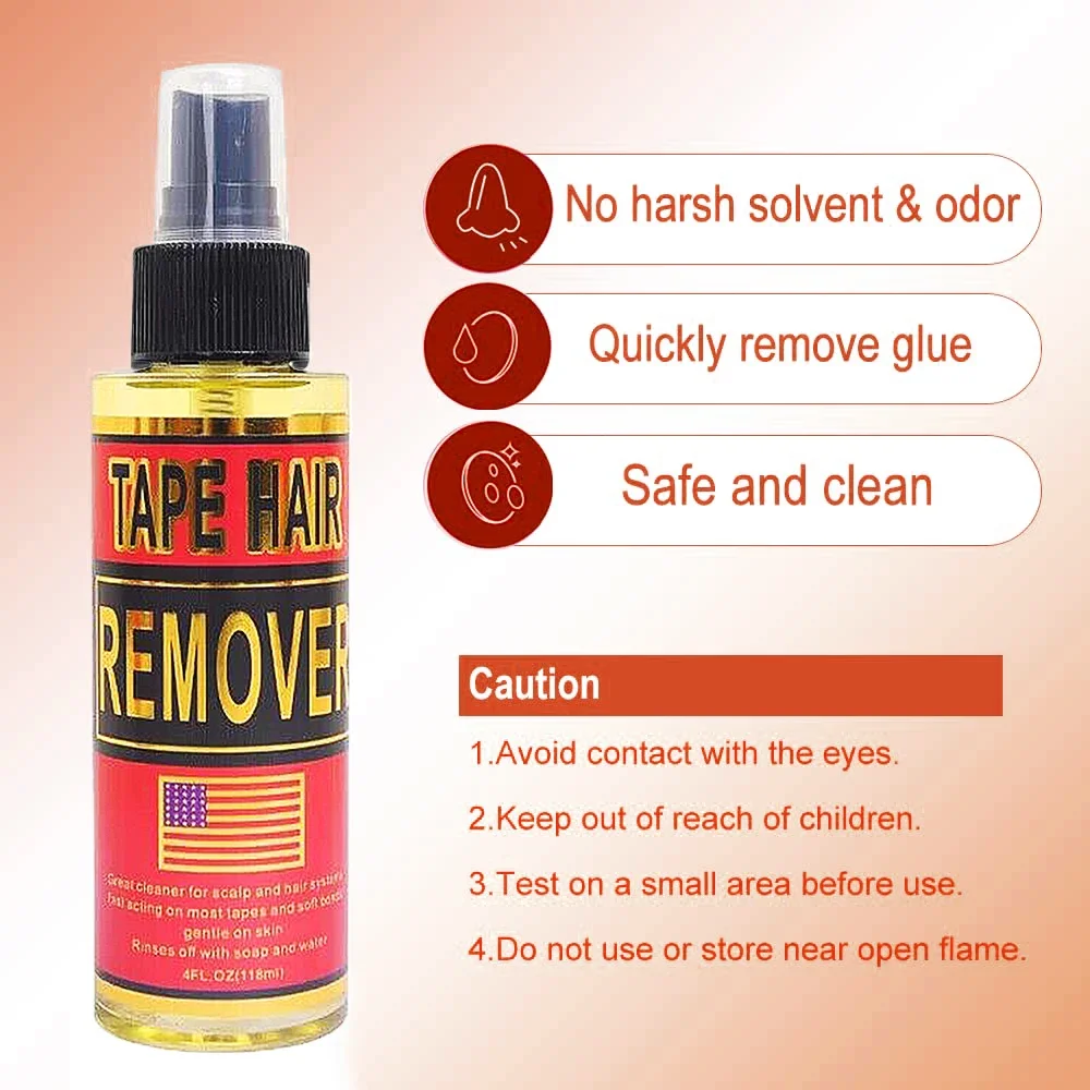 Tape in Extension Remover 118ML,Wig Glue Remover Adhesive Fast Acting,Removes Hair Glue,Wig Tape,Double Sided Extension Tape thumbnail 2