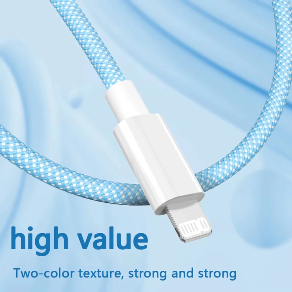 PD 20W USB C Cable For iPhone 14 13 12 11 Pro Max Xs 8 Plus iPad Wire 3A Fast Charging Cord Type C Data Cable for iPhone thumbnail 6
