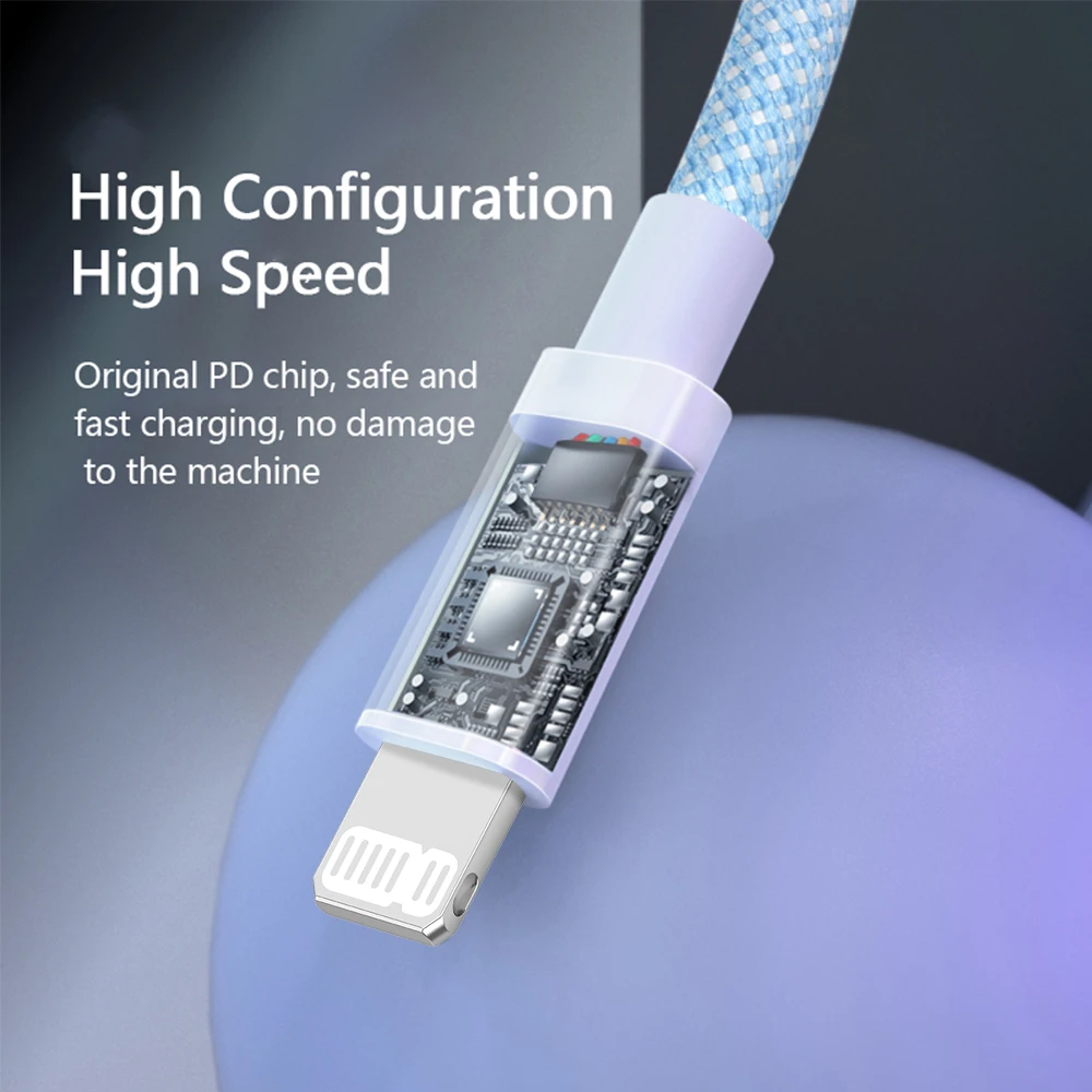 PD 20W USB C Cable For iPhone 14 13 12 11 Pro Max Xs 8 Plus iPad Wire 3A Fast Charging Cord Type C Data Cable for iPhone thumbnail 3