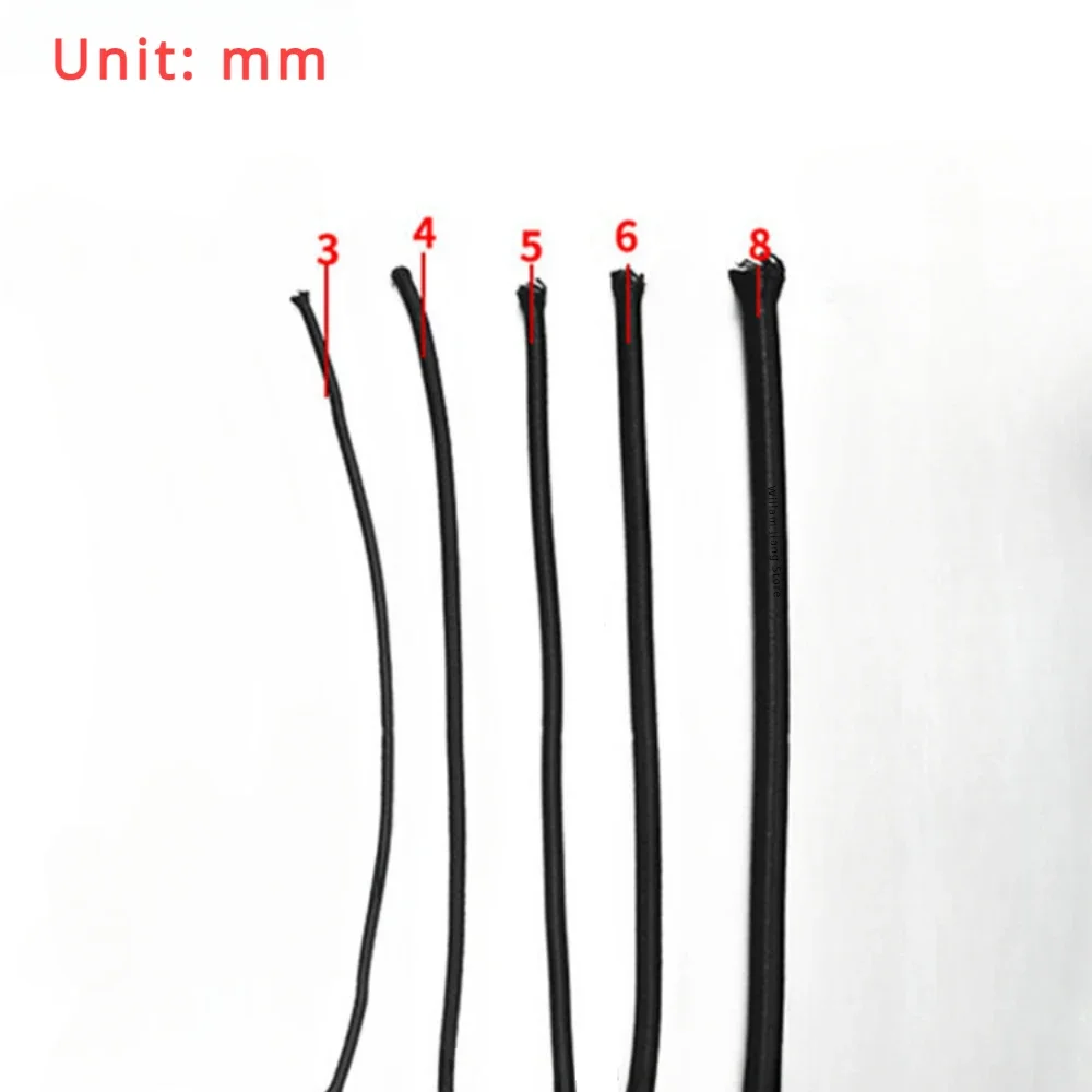 3/4/5/6/8MM Black Strong Elastic Cord Rubber Band Sewing Clothing Craft Supplies Elastic Band Elastics Rope Bands Accessories thumbnail 6