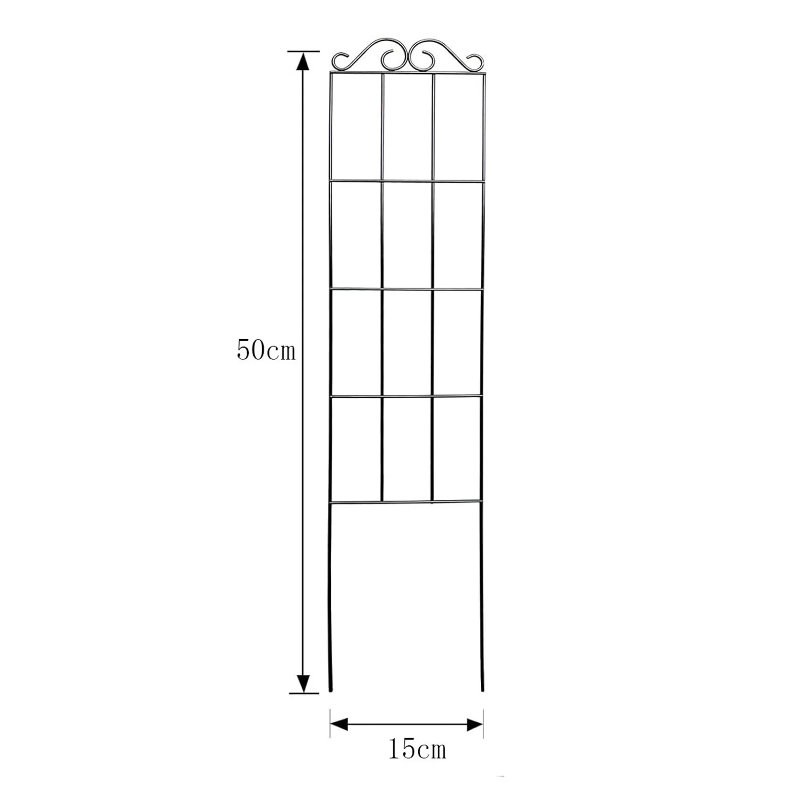 Plants Support Metal Trellis Black Iron Wire Vine Plants Trellis for Garden Enthusiasts Lovers thumbnail 3