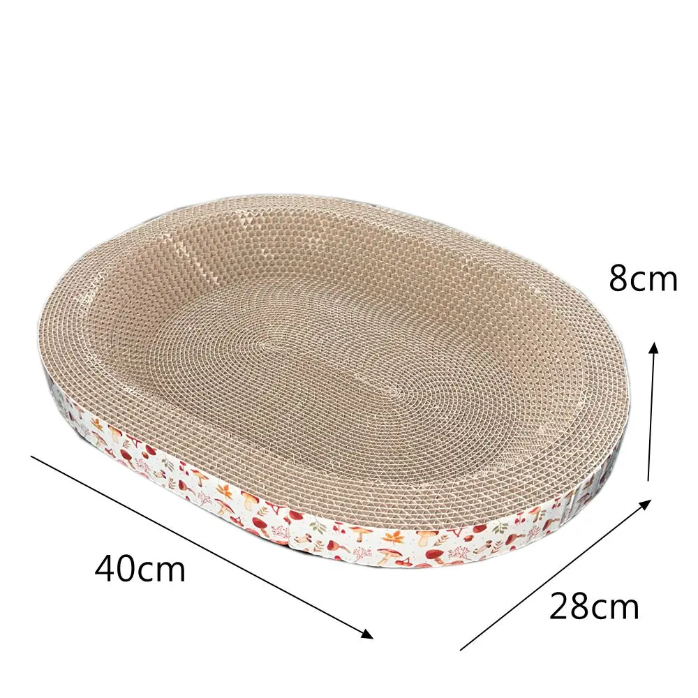 Cat Scratching Board Protect Furniture Grinding Claw Toys Oval Corrugated Paper Wear-resistant Cat Nest Cat Accessories thumbnail 2