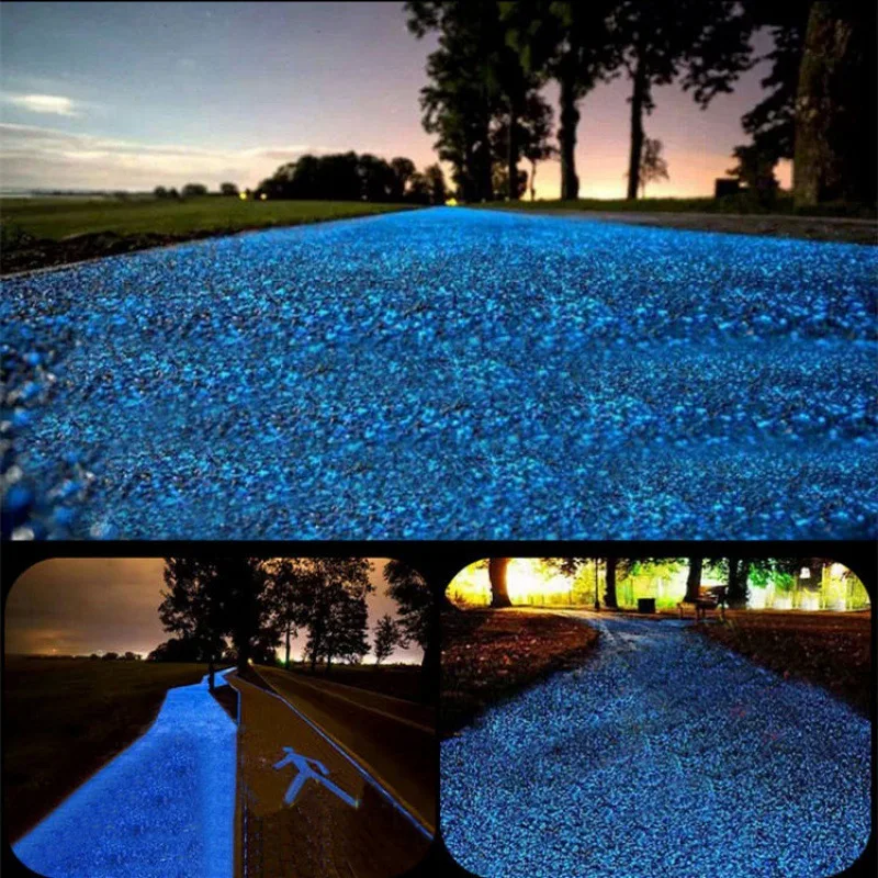 Luminous Sand Glow In Dark Stone Pebble Garden Yard Outdoor Path Lawn Decoration Fish Tank Aquarium Home DIY Decor 3-5mm thumbnail 2