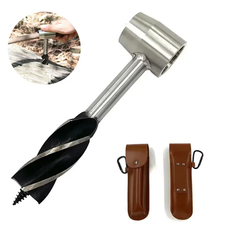 Auger Wrench Outdoor Survival Hand Drill Survival Gear Tool Sports Jungle Crafts Camping Bushcraft Accessories