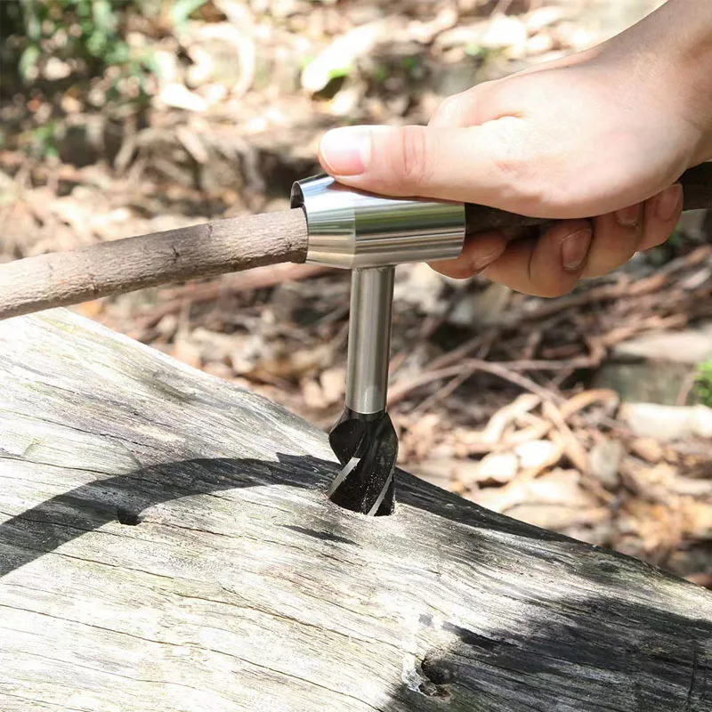 Auger Wrench Outdoor Survival Hand Drill Survival Gear Tool Sports Jungle Crafts Camping Bushcraft Accessories thumbnail 4