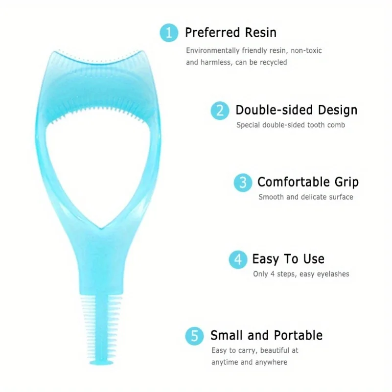 3 in 1 Mascara Applicator Template with Eyelash Curler Guard and Case, Eyeliner Holder, Eyelash Aid, Eyebrow Drawing Tool thumbnail 4