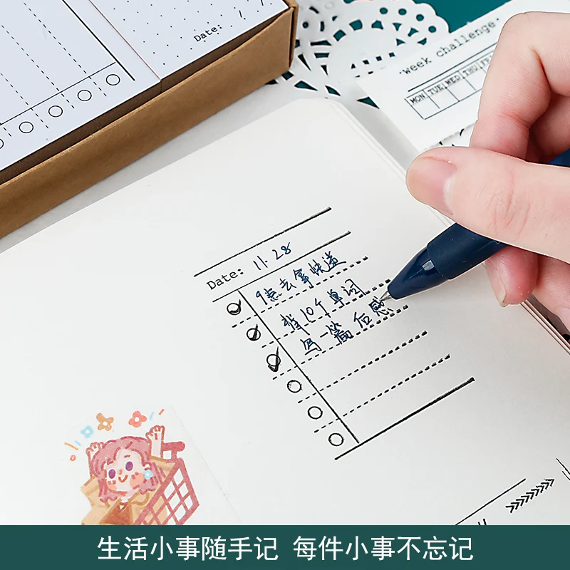 Handbook function Record/time/daily/challenge DIY wooden rubber stamps for scrapbooking stationery decorative Office Supplie set thumbnail 5