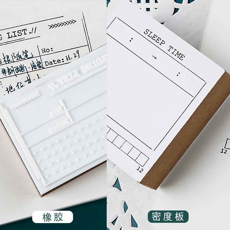 Handbook function Record/time/daily/challenge DIY wooden rubber stamps for scrapbooking stationery decorative Office Supplie set thumbnail 3