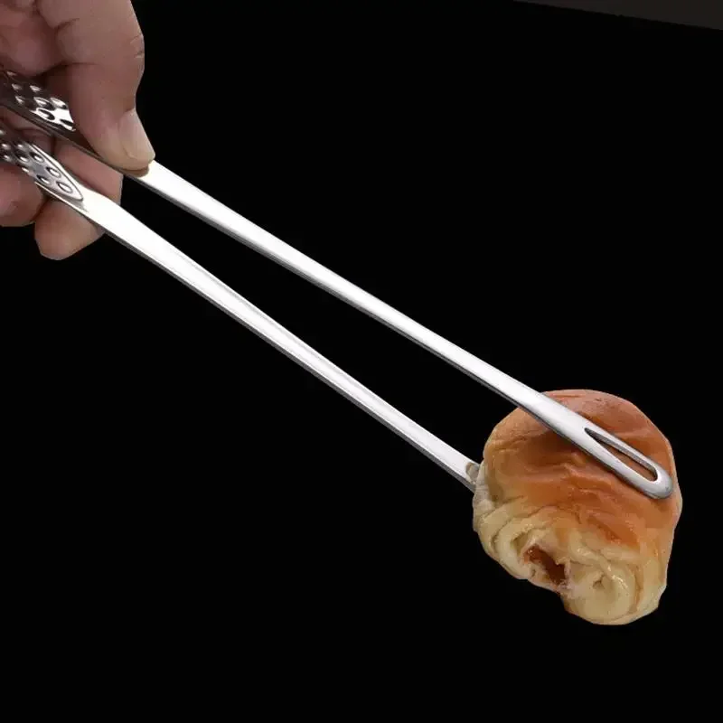 Bbq Food Kitchen Tongs 304 Handle Kitchens Accessories Tool Dining Gadget Steel Item Long Cooking Non-slip Stainless Tools Home thumbnail 5