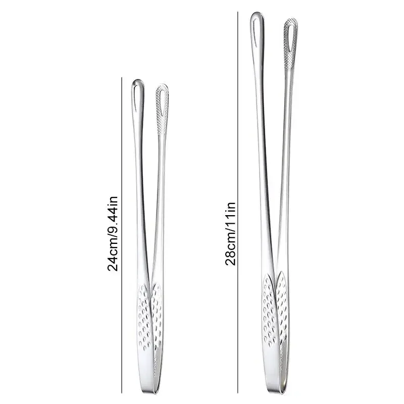 Bbq Food Kitchen Tongs 304 Handle Kitchens Accessories Tool Dining Gadget Steel Item Long Cooking Non-slip Stainless Tools Home
