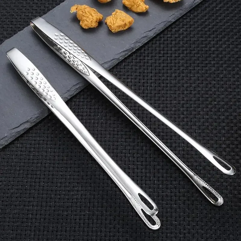 Bbq Food Kitchen Tongs 304 Handle Kitchens Accessories Tool Dining Gadget Steel Item Long Cooking Non-slip Stainless Tools Home thumbnail 4
