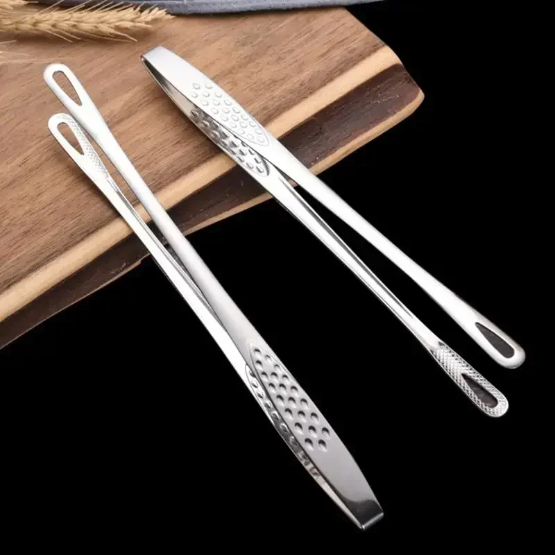 Bbq Food Kitchen Tongs 304 Handle Kitchens Accessories Tool Dining Gadget Steel Item Long Cooking Non-slip Stainless Tools Home thumbnail 3