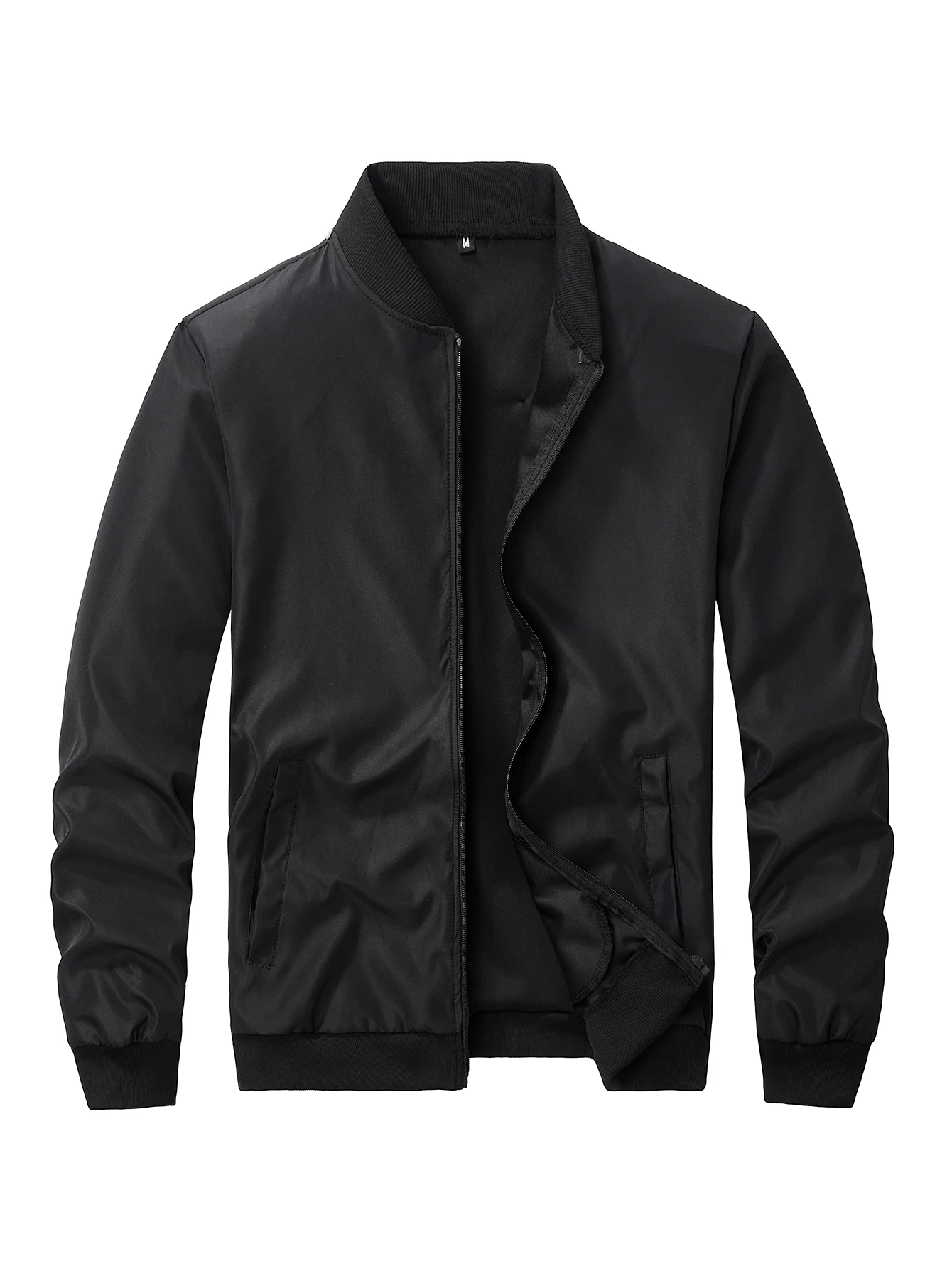 2024 Spring and Autumn New Baseball Collar Short Loose Solid Color Jacket Men's Business Casual Thin Coat Trend thumbnail 3
