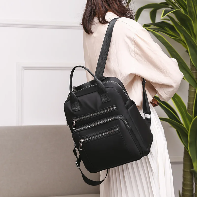 Women Backpack Travel Casual Waterproof Oxford Shoulder Bags Female Large Capacity Handbag Rucksack Black Purse School Pack thumbnail 6