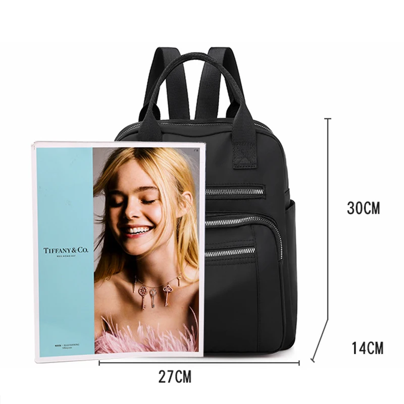 Women Backpack Travel Casual Waterproof Oxford Shoulder Bags Female Large Capacity Handbag Rucksack Black Purse School Pack thumbnail 5