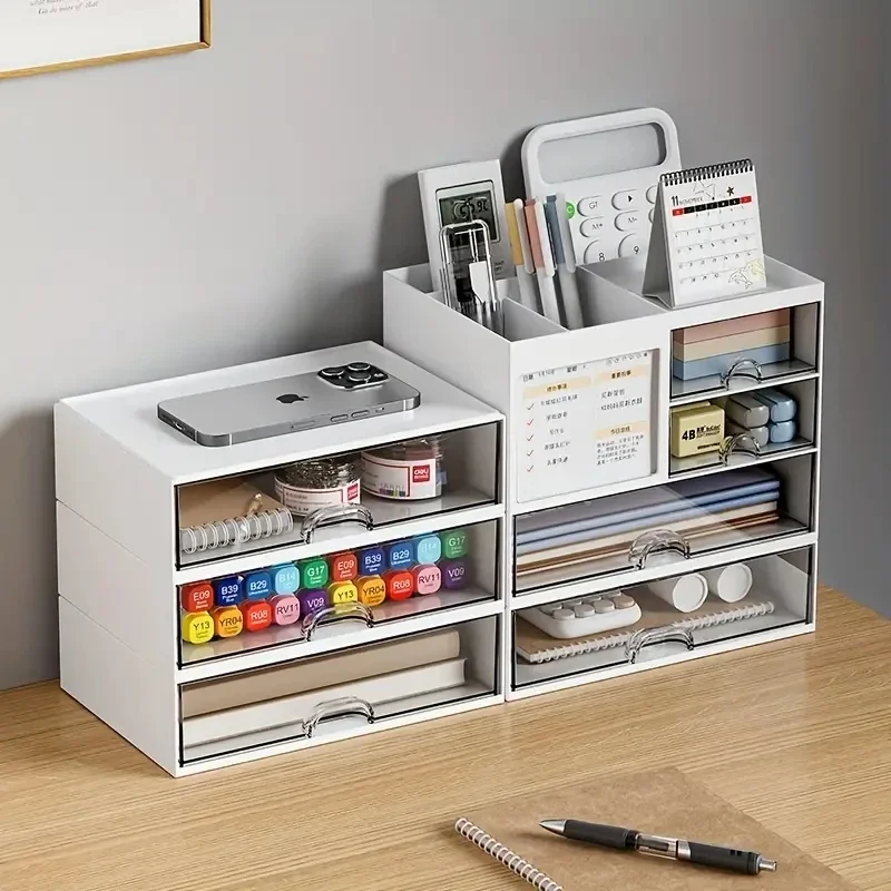 Desktop Combination Drawer Storage Box Desk Organizer Reasonable Partition Office Accessories Pen Holder Organizers Stationery thumbnail 4