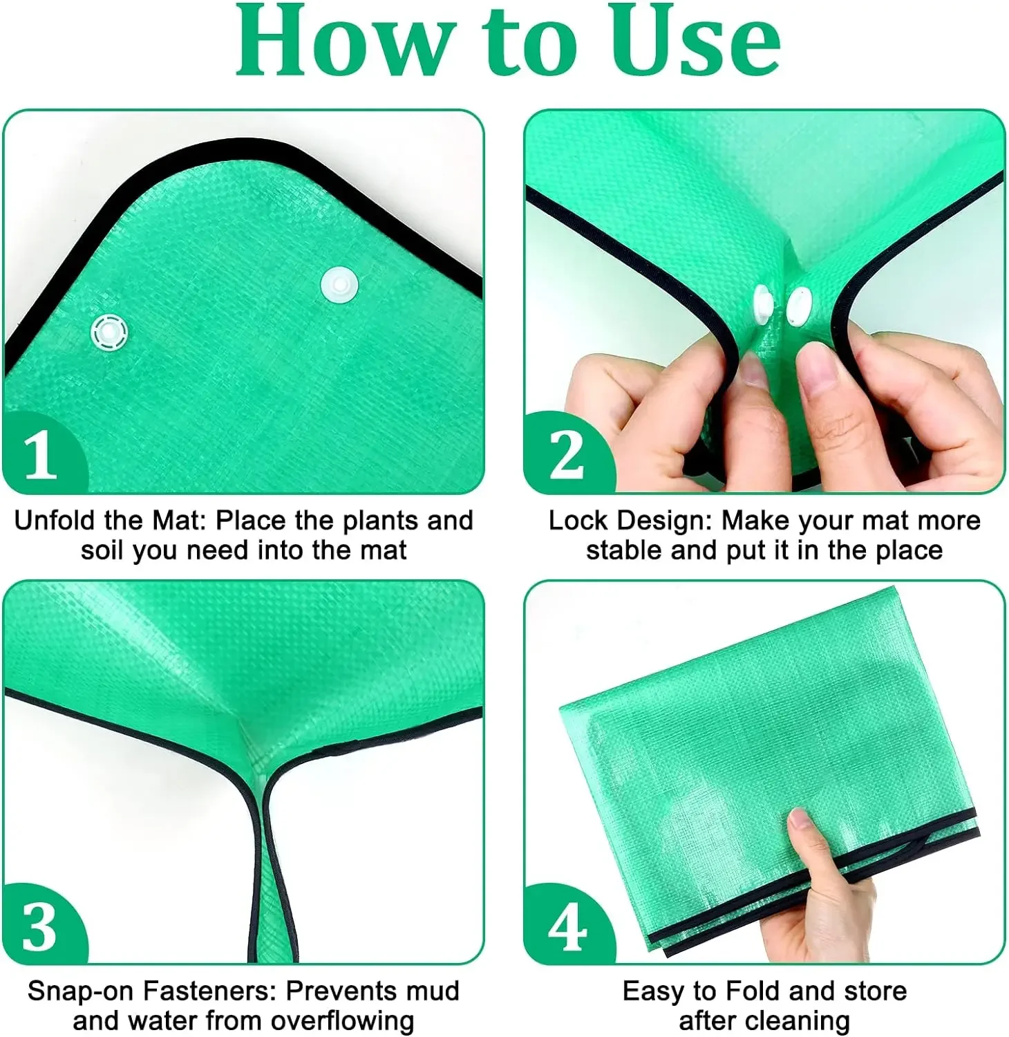 Thickened Waterproof Mats Garden Soil Change Mats Gardening Tools Plant Flower Pot Reusable Transplanting Change Pot Plant Mats thumbnail 6