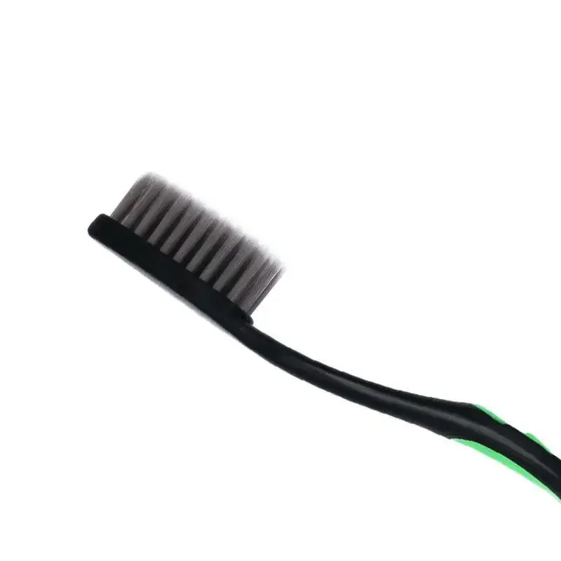 10 Pieces Packed Soft Bristle Bamboo Charcoal Black Hair Ultra-Fine Beauty Toothbrush Couple Suit Oral Cleaning Tools thumbnail 4
