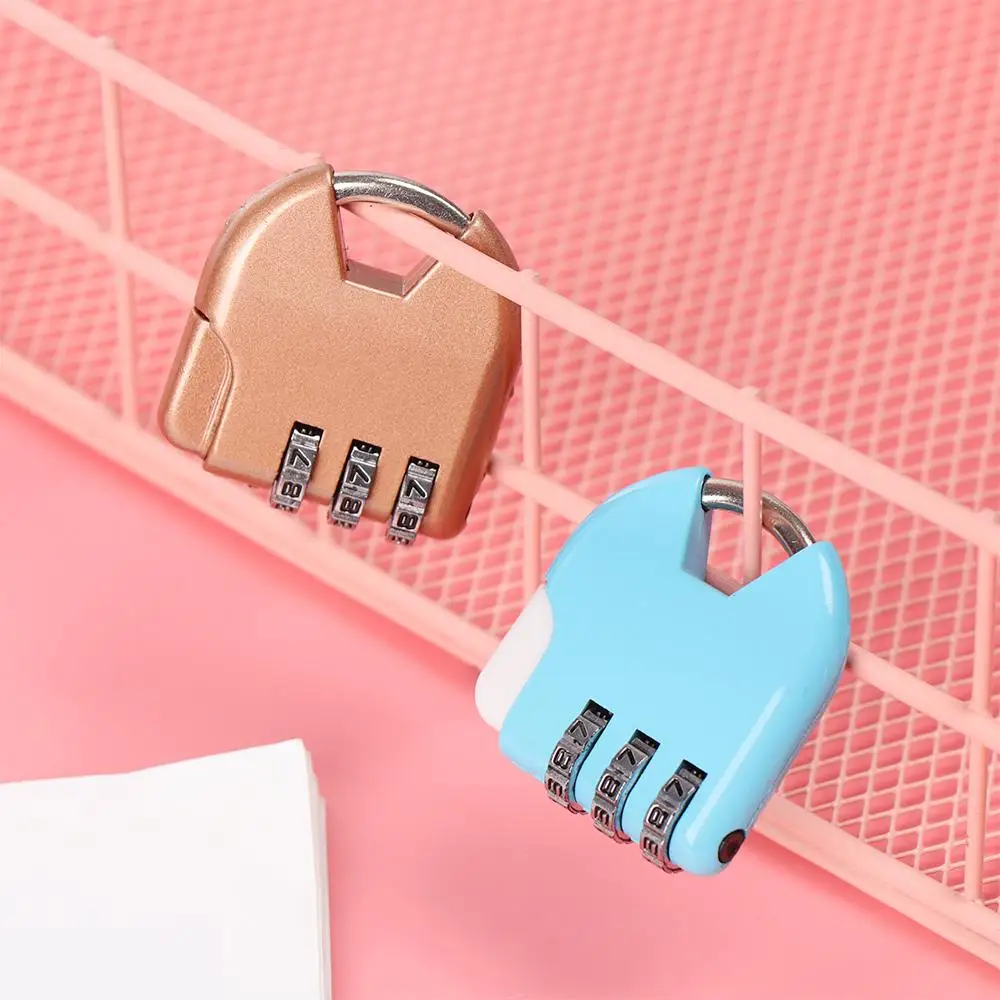 3 Dial Digit Number Code Password Combination Padlock Security Travel Safe Lock for Padlock Luggage Lock of Gym thumbnail 2