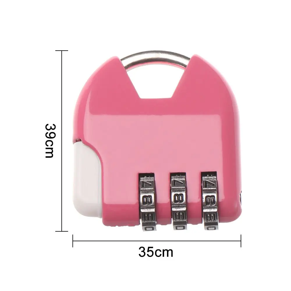 3 Dial Digit Number Code Password Combination Padlock Security Travel Safe Lock for Padlock Luggage Lock of Gym thumbnail 5