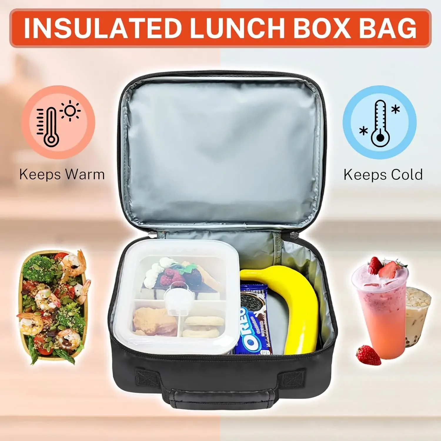 Insulated Game Lunch Bag For Boys Girls Gamer Reusable Thermal Cooler Meal Food Box For Work School Picnic Camping thumbnail 5