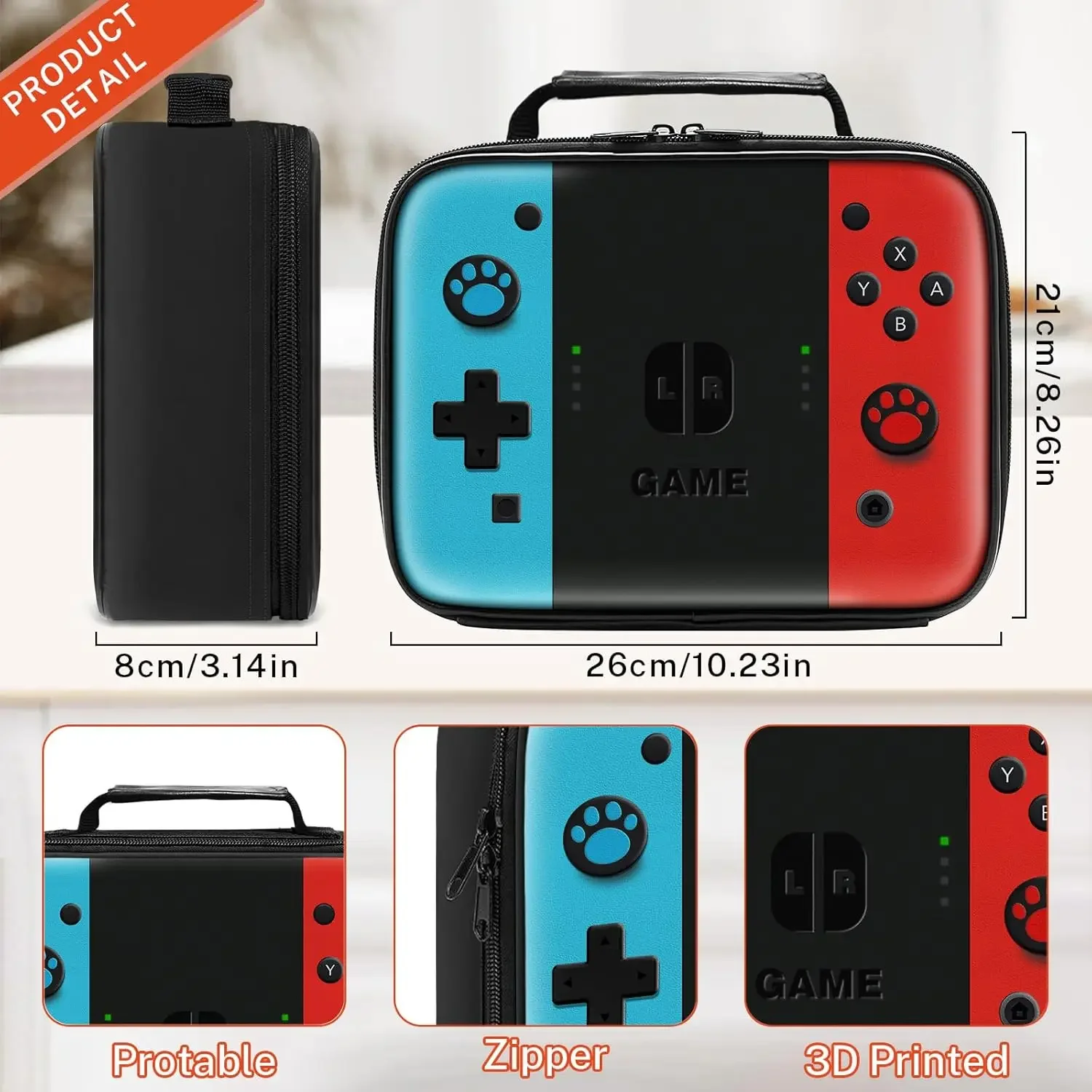 Insulated Game Lunch Bag For Boys Girls Gamer Reusable Thermal Cooler Meal Food Box For Work School Picnic Camping thumbnail 4