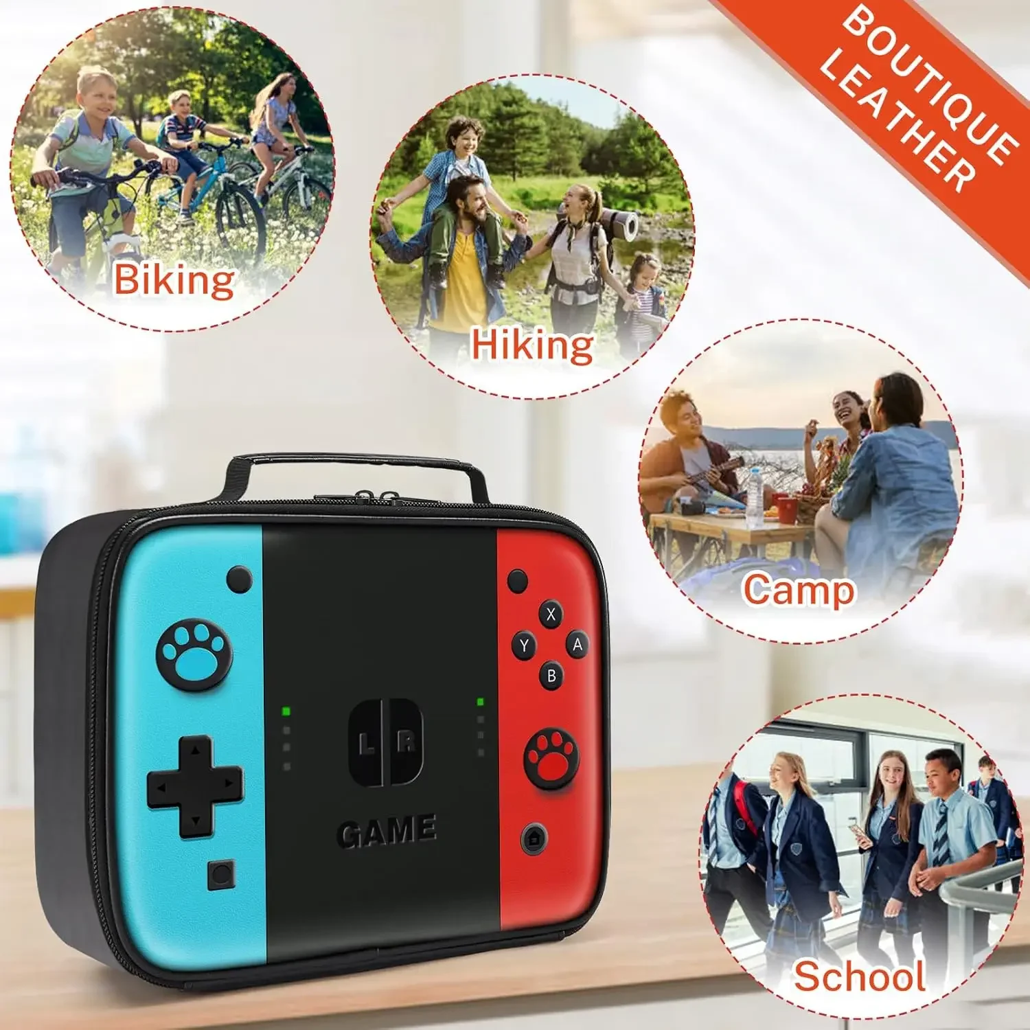 Insulated Game Lunch Bag For Boys Girls Gamer Reusable Thermal Cooler Meal Food Box For Work School Picnic Camping thumbnail 6