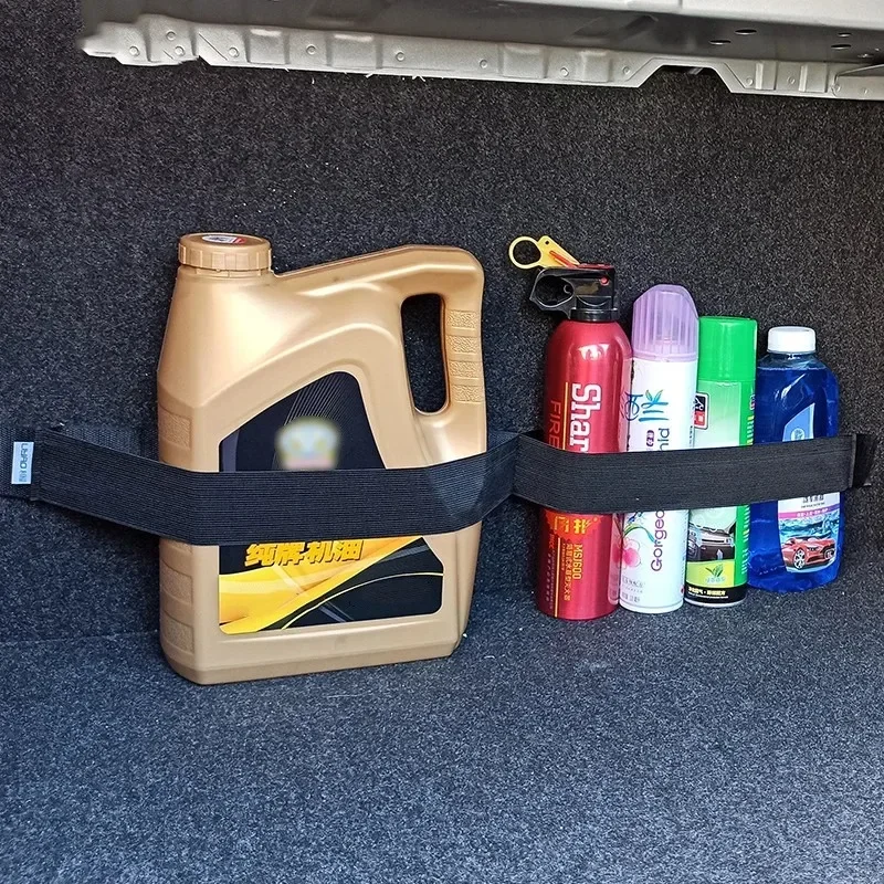 Car Trunk Organizer Elastic Fixing Belt Storage Bag Tapes Fire Extinguisher Fixing Belt Auto Interior Accessories 40-80CM thumbnail 4