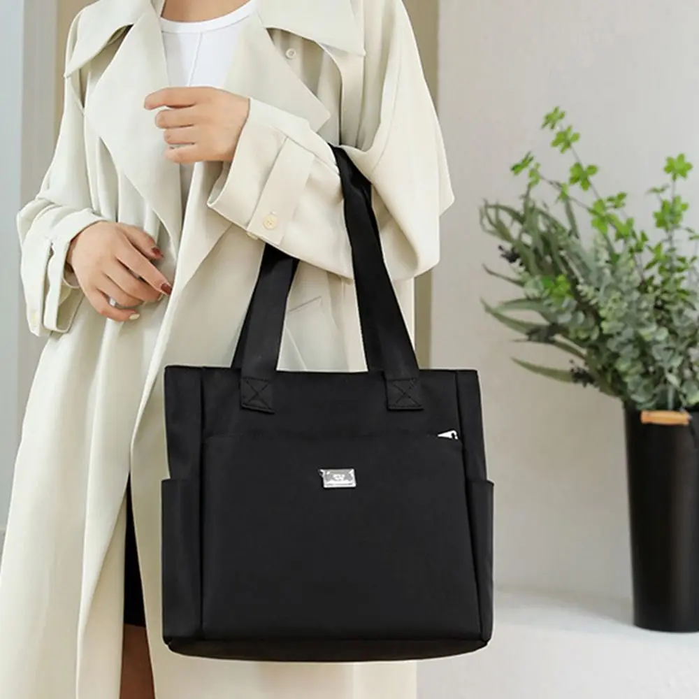 Lightweight Waterproof Nylon Shoulder Bag Large Capacity Handbag Tote Bags For Work School And Travel thumbnail 2