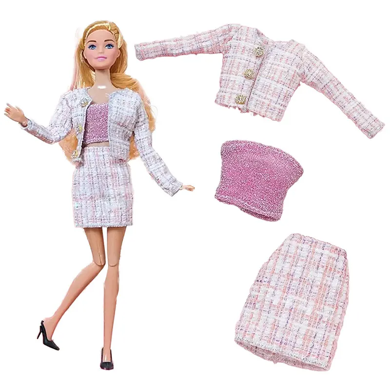 1 Set Fashion Clothes For Doll Clothes Coat Jacket Pants Dress Shirt Sweater Skirt Daily Wear Mini Doll Accessories Girl`s Toy thumbnail 3