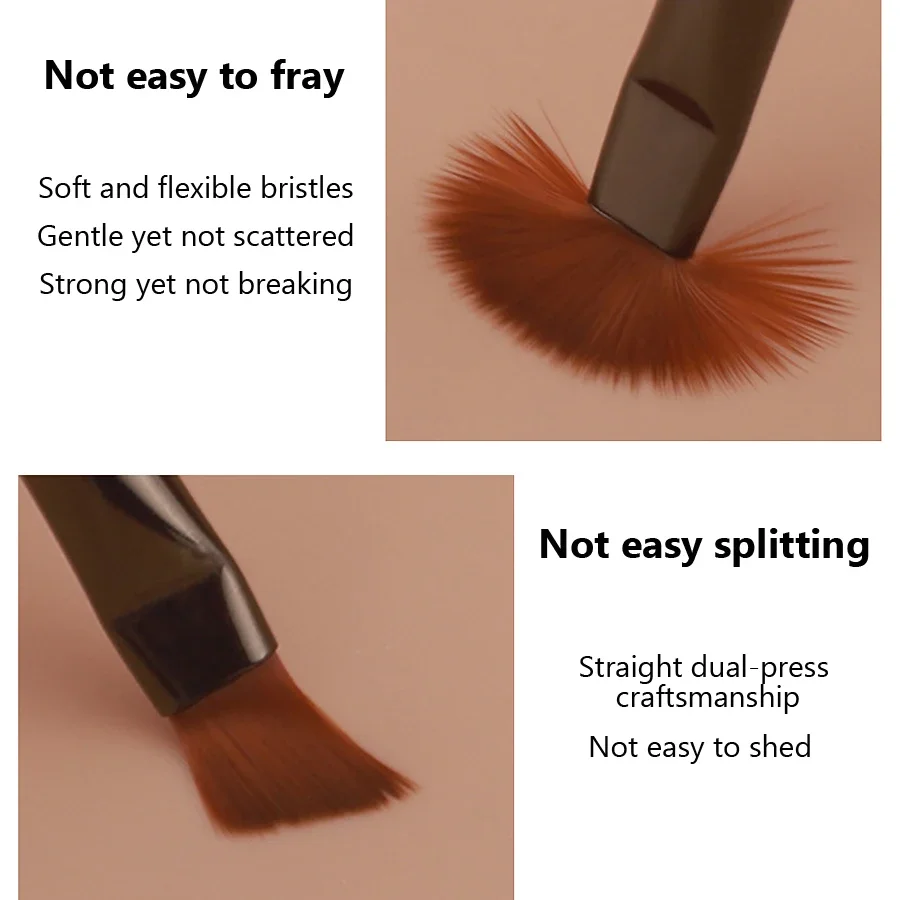 9Pcs Nail Brush Set Fine Line Painting Detail Work Pens Stylish Brown Handles Gel Nail Art Tool Kit for Professional & Home Use thumbnail 3