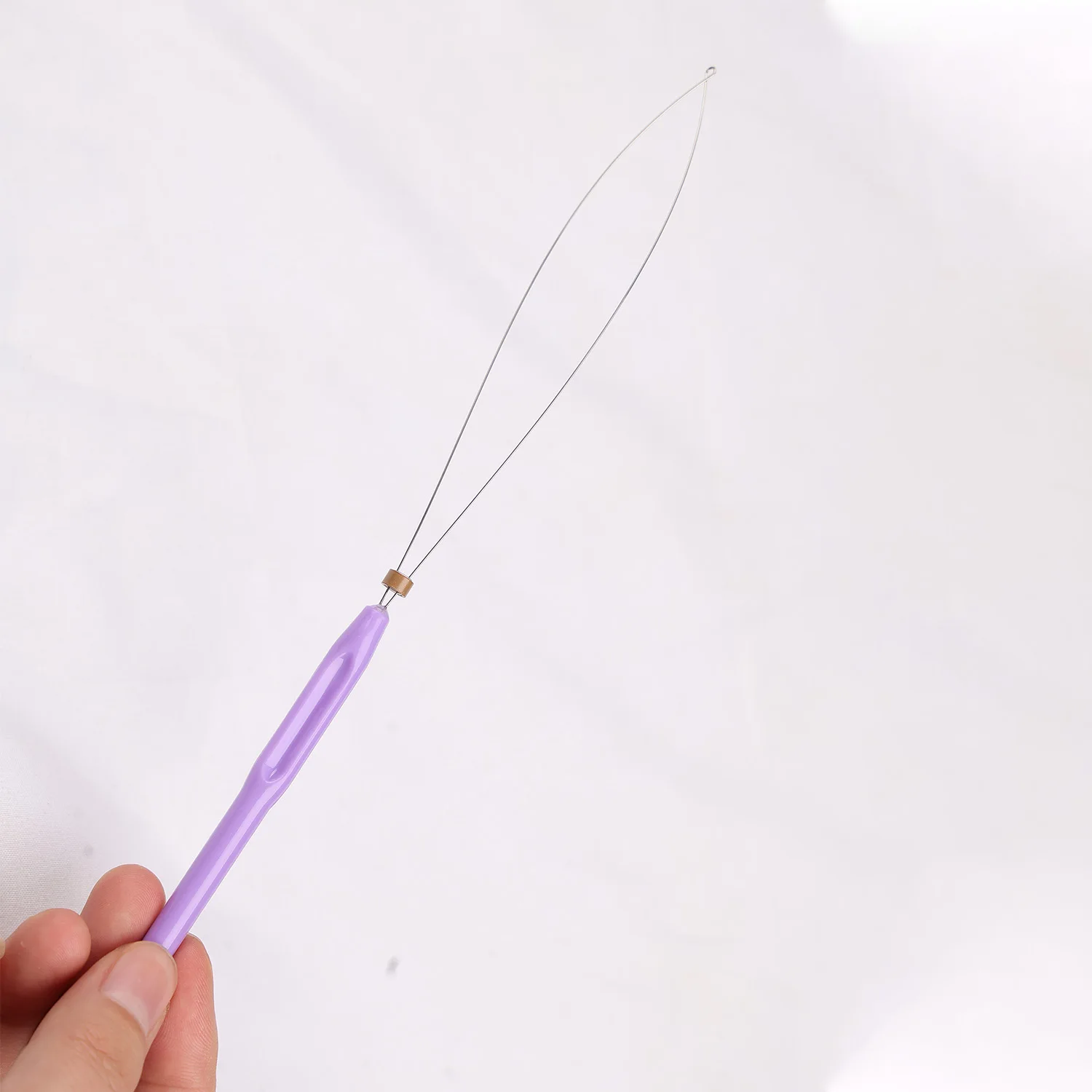 6pcs Hair Extension Loop Needle Threader Pulling Hook Tool and Bead Device Tool Loop Threader for Hair or Feather Extensions thumbnail 4