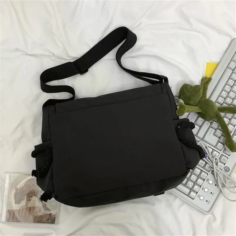 Youth Fashion Nylon Crossbody Bags for Women Handbags Shoulder Bag Large Capacity Solid Canvas Messenger Bag Girls School Bags thumbnail 3