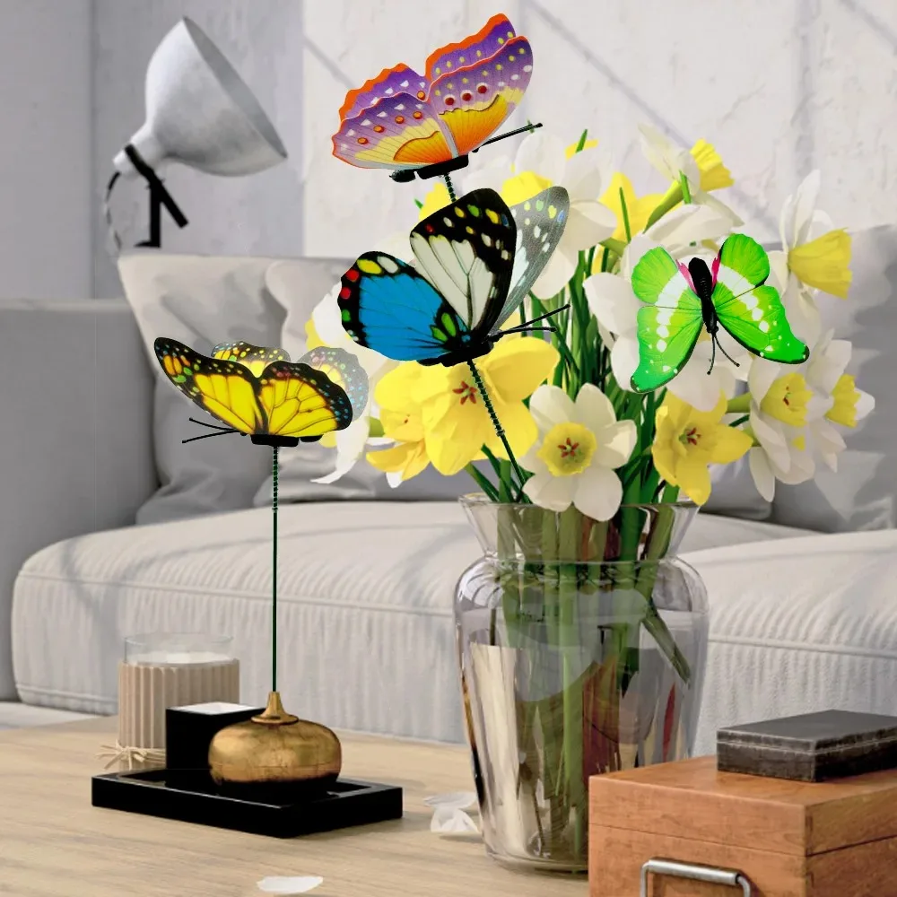 5-25Pcs/Set 3D Simulation Butterflies Garden Yard Planter Colorful Butterfly Stakes Decoracion Outdoor Decor Flower Pots Decor thumbnail 2