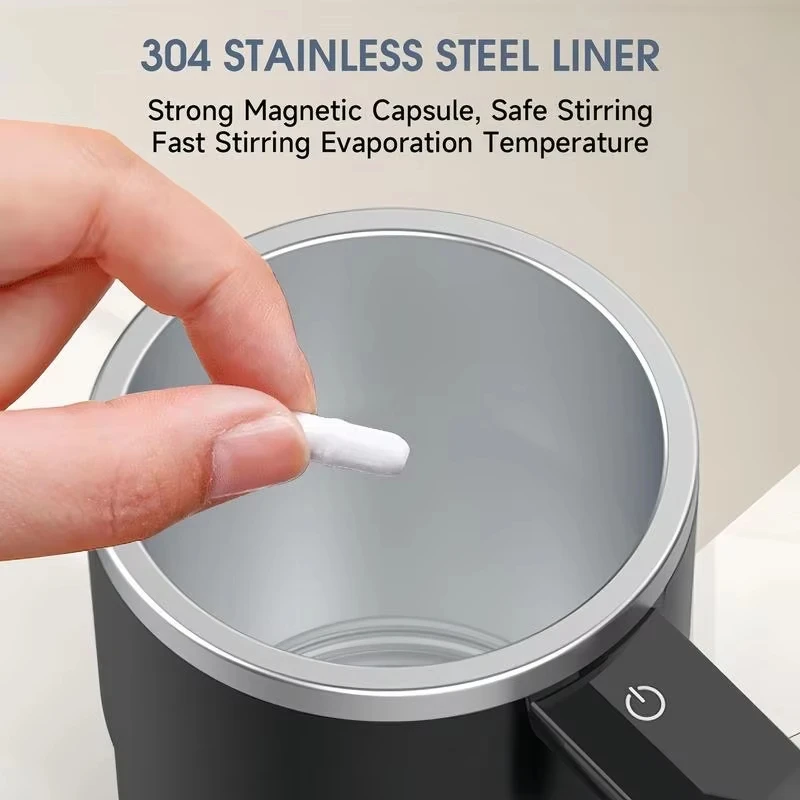 380ML Mini Electric Coffee Self Mixing Mug IP67 Waterproof Food Safe Coffee Mug USB Rechargeable Automatic Magnetic Cup For Tea thumbnail 3