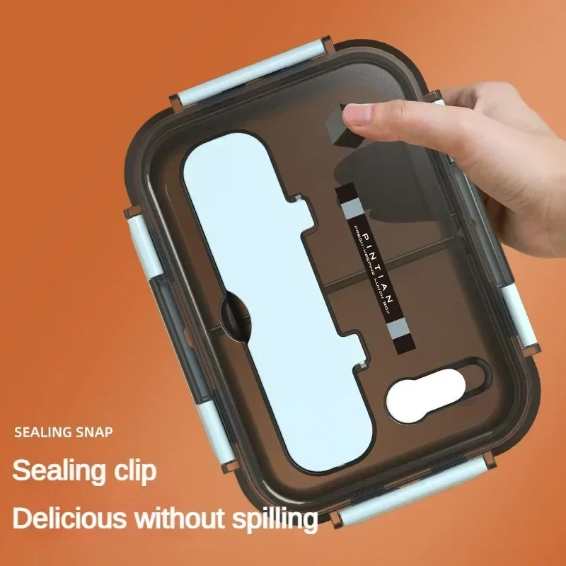Compartment 1500ML Portable Lunch Box Kids Students Office Bento Box with Fork and Spoon Microwave Food Storage Container thumbnail 6