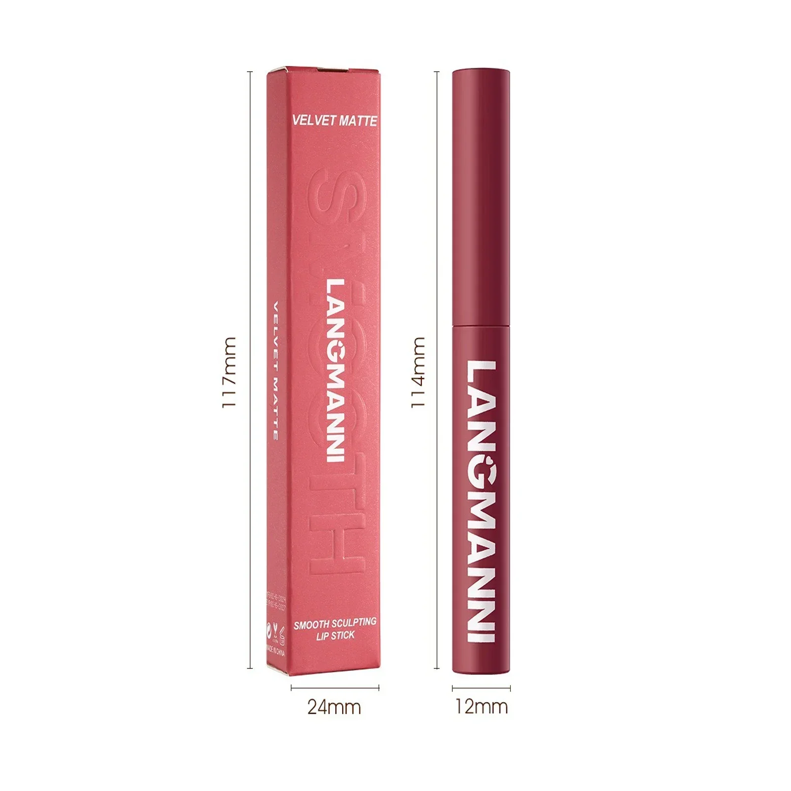 New Rotating Velvet Matte Lipstick Long Lasting Waterproof Lipstick Non-Stick Cup Lip Stain Tint Cosmetics Pencil Liner Makeup thumbnail 6