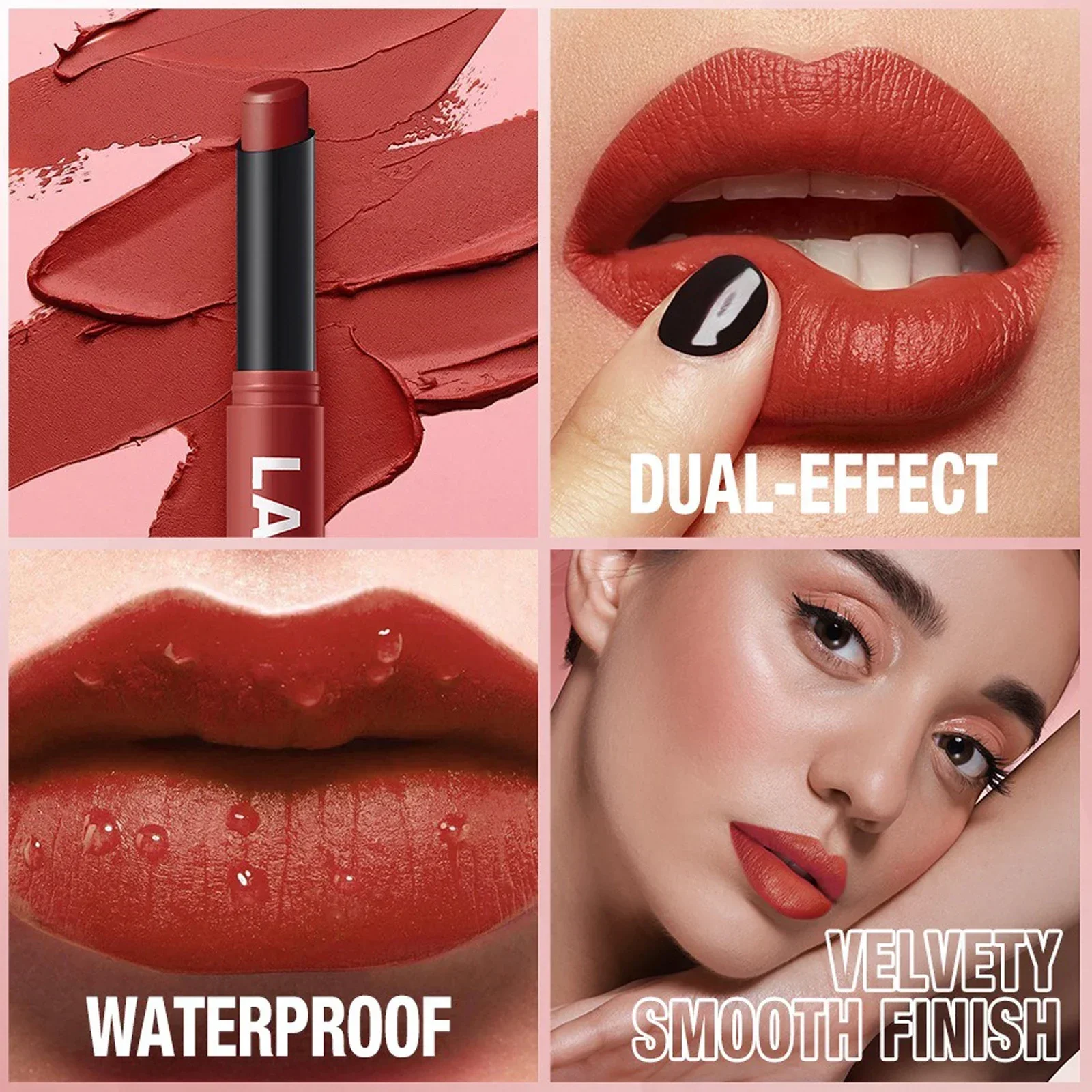 New Rotating Velvet Matte Lipstick Long Lasting Waterproof Lipstick Non-Stick Cup Lip Stain Tint Cosmetics Pencil Liner Makeup thumbnail 2