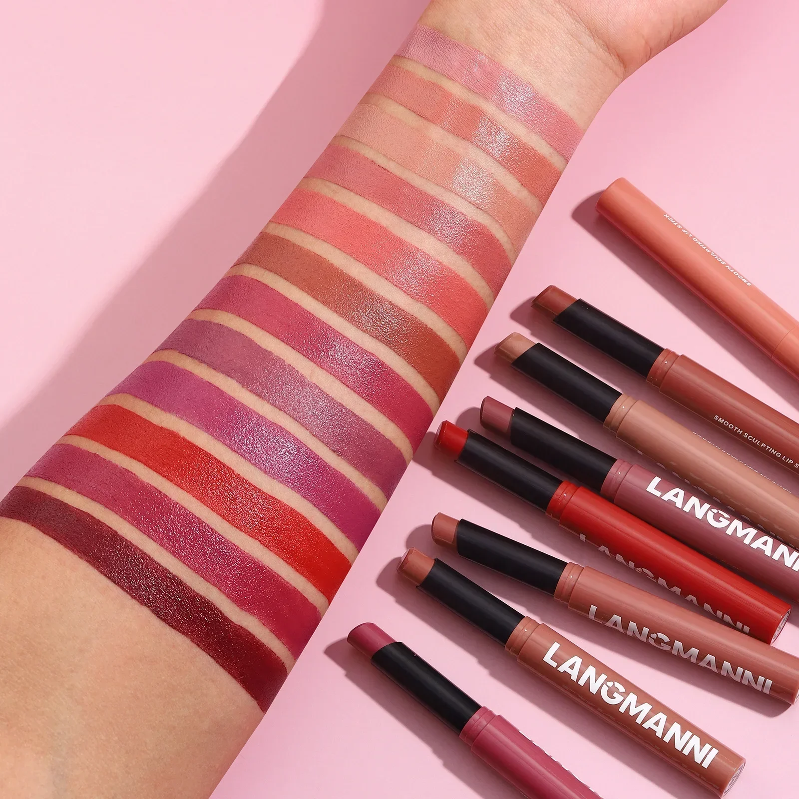 New Rotating Velvet Matte Lipstick Long Lasting Waterproof Lipstick Non-Stick Cup Lip Stain Tint Cosmetics Pencil Liner Makeup thumbnail 3