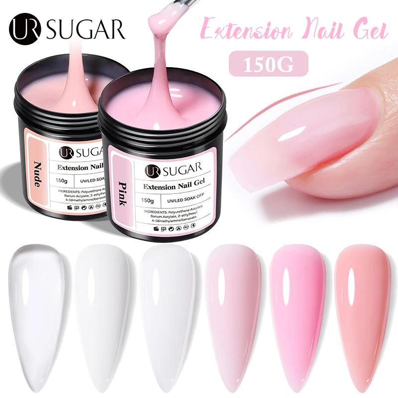 UR SUGAR 150g Extension Jelly Nude Pink Rose Red Quick Extension Gel Nail Polish Nail Extension UV LED Manicure Soak Off thumbnail 4