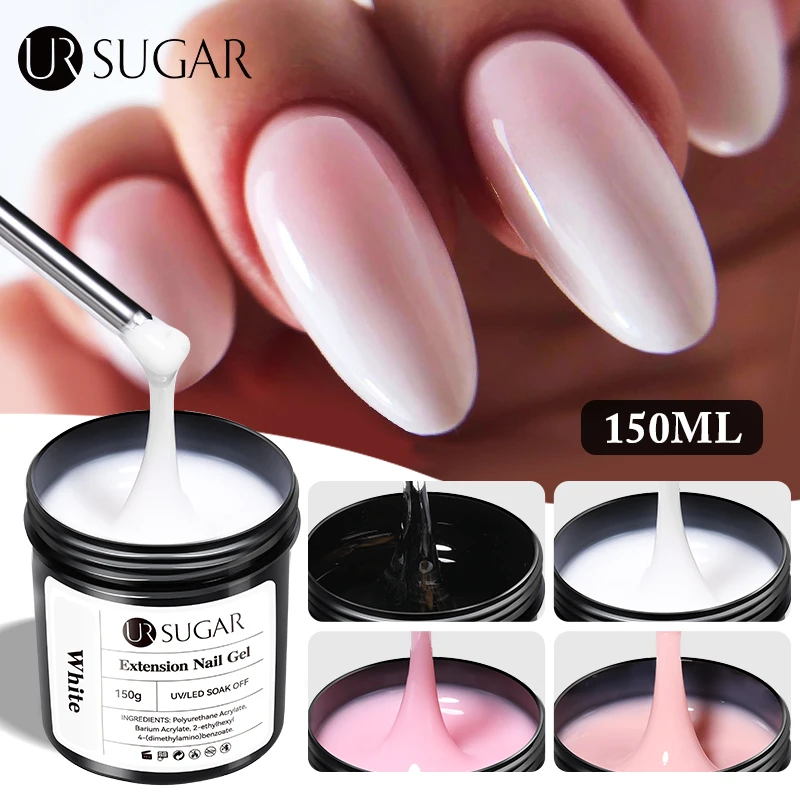 UR SUGAR 150g Extension Jelly Nude Pink Rose Red Quick Extension Gel Nail Polish Nail Extension UV LED Manicure Soak Off thumbnail 2