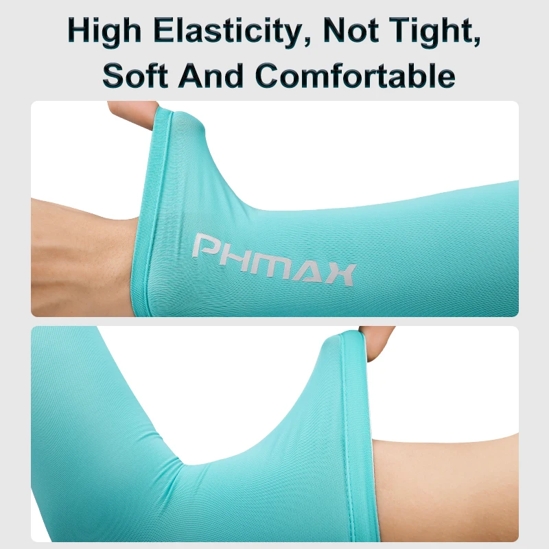 PHMAX Cycling Sleeves UV Protection Arm Sleeves Running Outdoor Sports Sunscreen Arm Covers Ice Silk Fitness Cycling Arm Warmers thumbnail 2