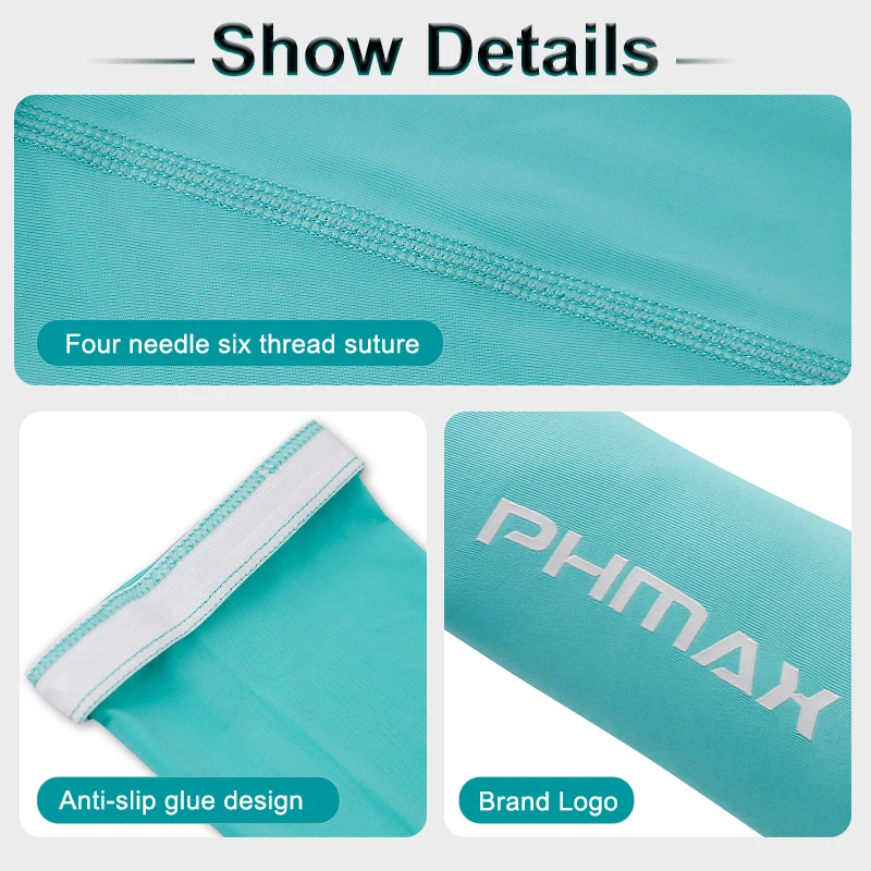 PHMAX Cycling Sleeves UV Protection Arm Sleeves Running Outdoor Sports Sunscreen Arm Covers Ice Silk Fitness Cycling Arm Warmers thumbnail 4