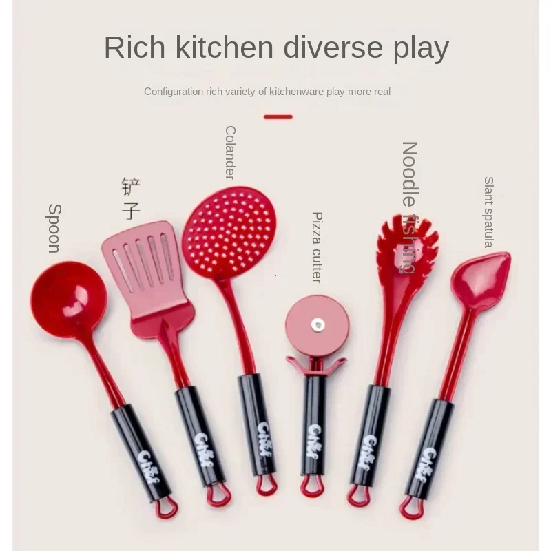 Set For Kids Girl Cooking Kitchen Toys Baby Cutting Fruit Cooking Kitchen Utensils Children's Simulation Education Pretend Play thumbnail 6