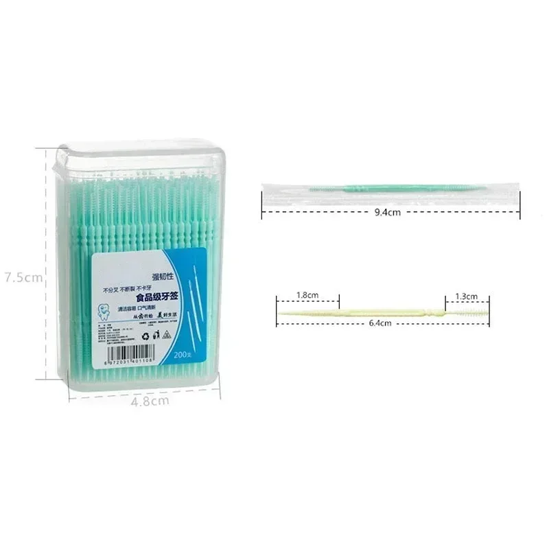 Interdental Silicone Brushes 200 Units Dental Toothpicks Brush Between Teeth Silicone Toothpicks With Thread Oral Cleaning Tools thumbnail 6