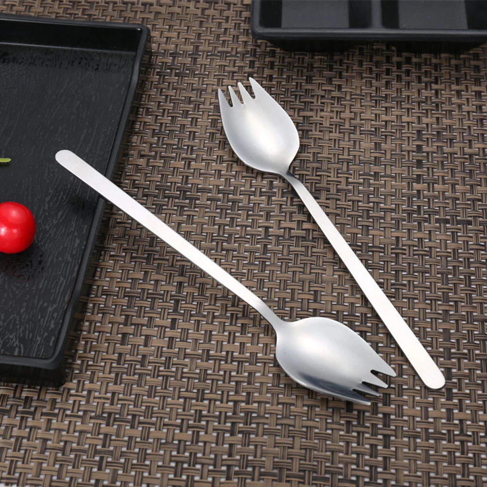 5-20Pcs Spork Long Handle Flatware Utensil Set Multipurpose Portable Noodle Fork for Dessert Ice Cream Salad thumbnail 3